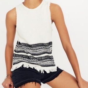 MADEWELL Villagrove Sweater Fringe Tank M